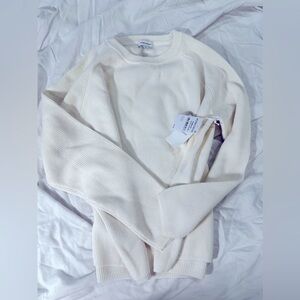 NORDSTROM IVORY Cream White Beige Oversized Ribbed Sweater XXL